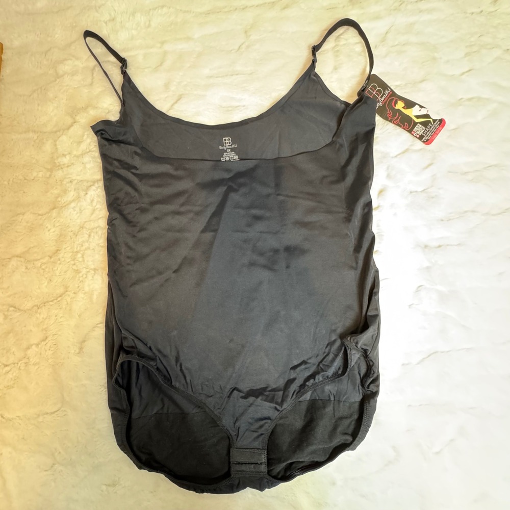 Body Beautiful Shapewear Bodysuit Black 3X Wear Your Own Bra Full Brief NWT